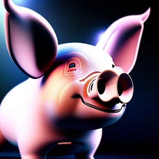 Pig with wings, ultra graphics,RTX, TXXA, SSAO, High quality,hyperrealistic, HDR,4k