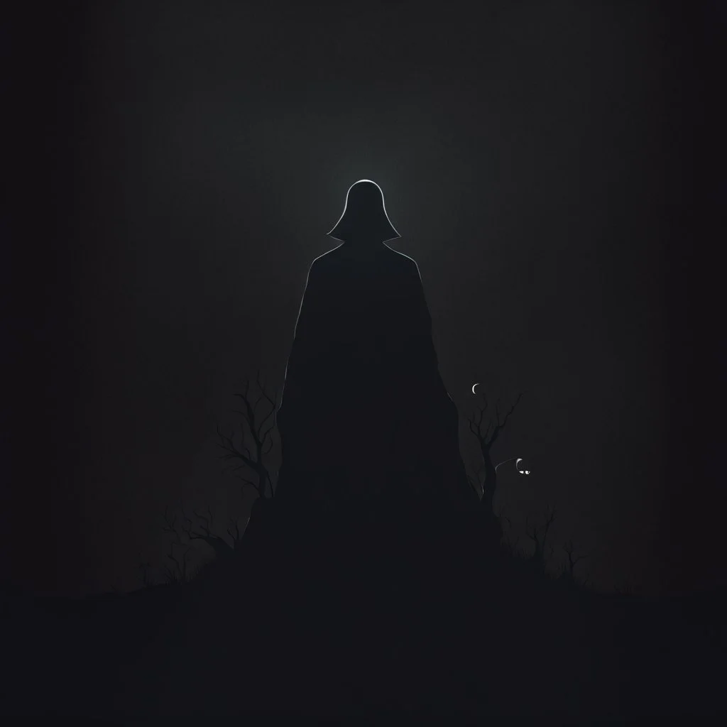 minimalist horror dark background filled