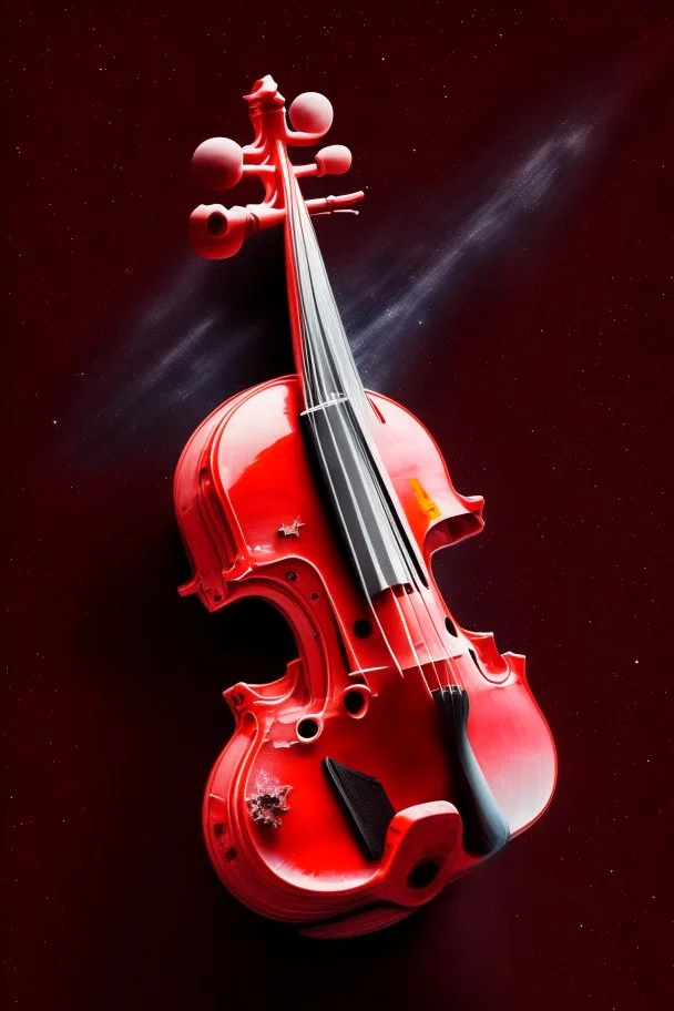 Space shuttle violin red