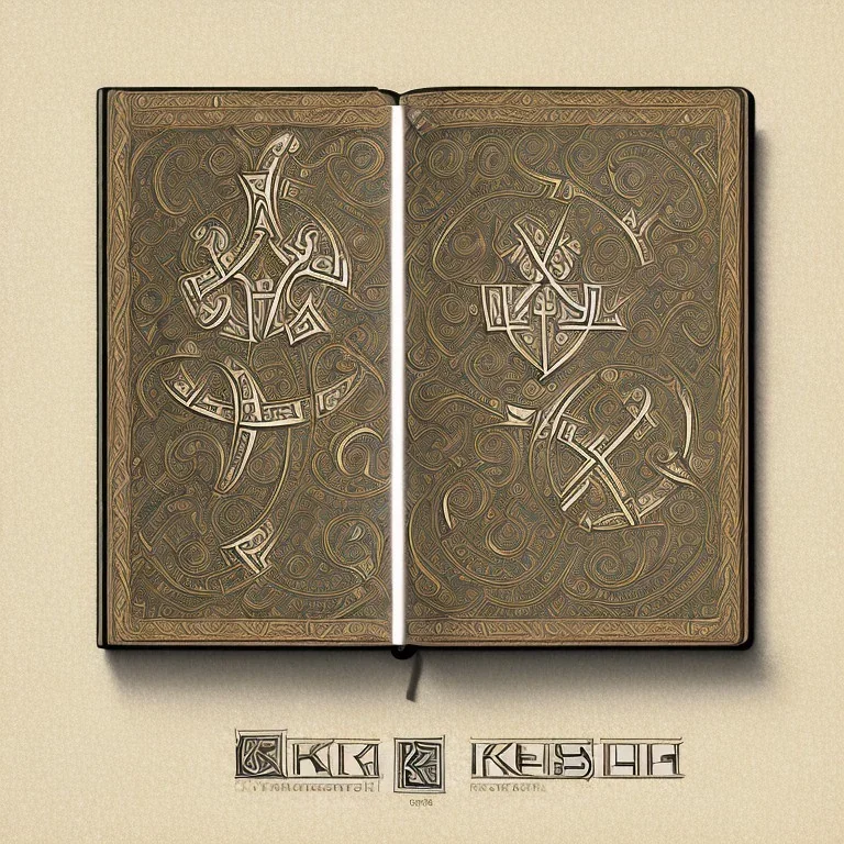 Book of Kells Chi Rho monogram, highly detailed illustration, realistic render, 8 k, micro detail, intricate, elegant, centered, digital painting, Artstation, smooth, sharp focus, illustration, artgerm