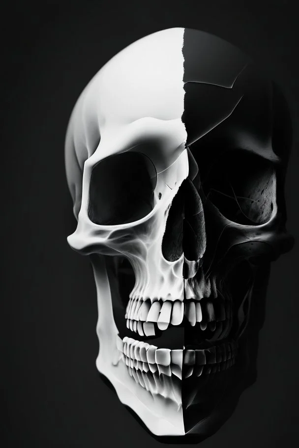 Half a skeleton face