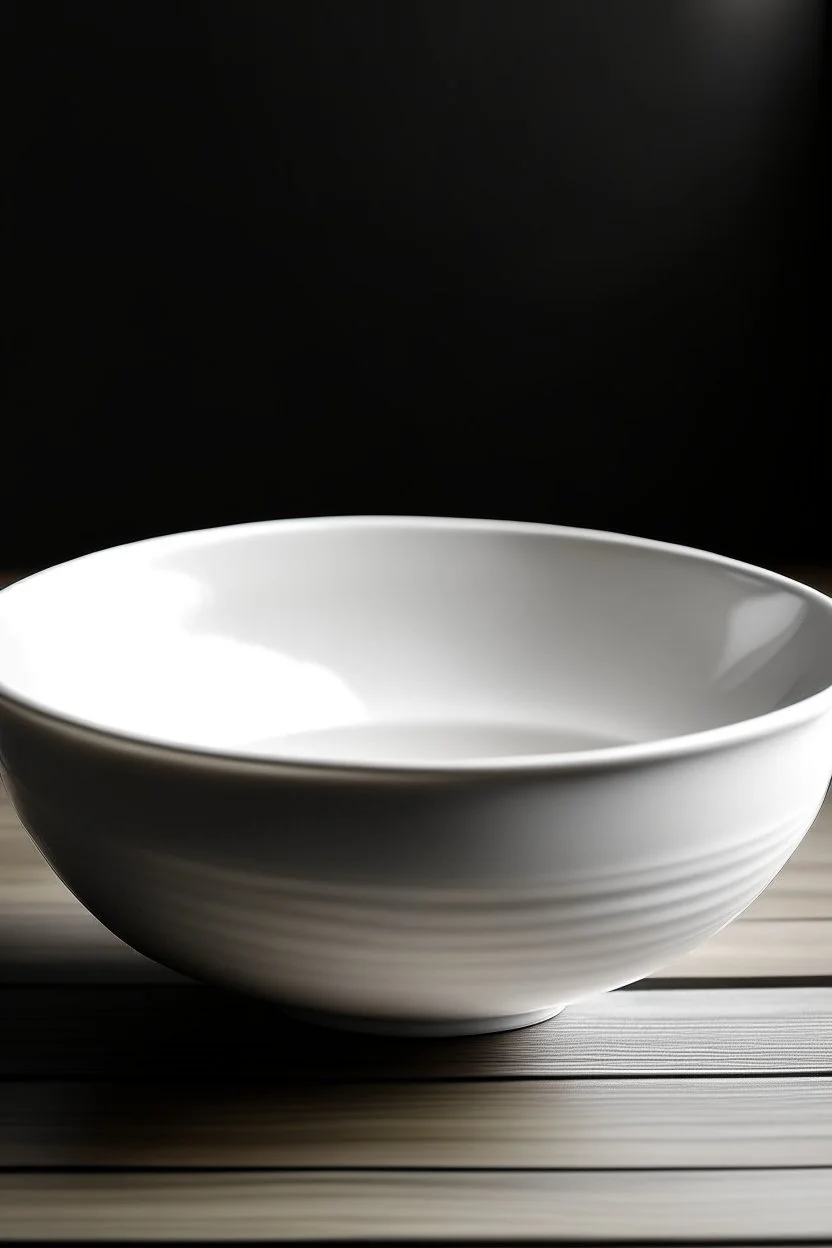 empty white bowl