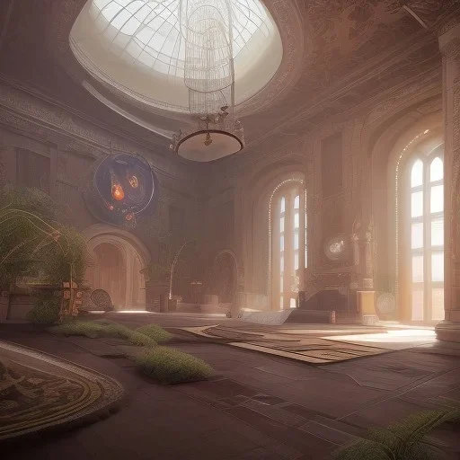 School of learning magic, whole building, mysterious, soft lighting, unreal engine 5 volumetric lighting, intricate details, realistic style, 8k resolution