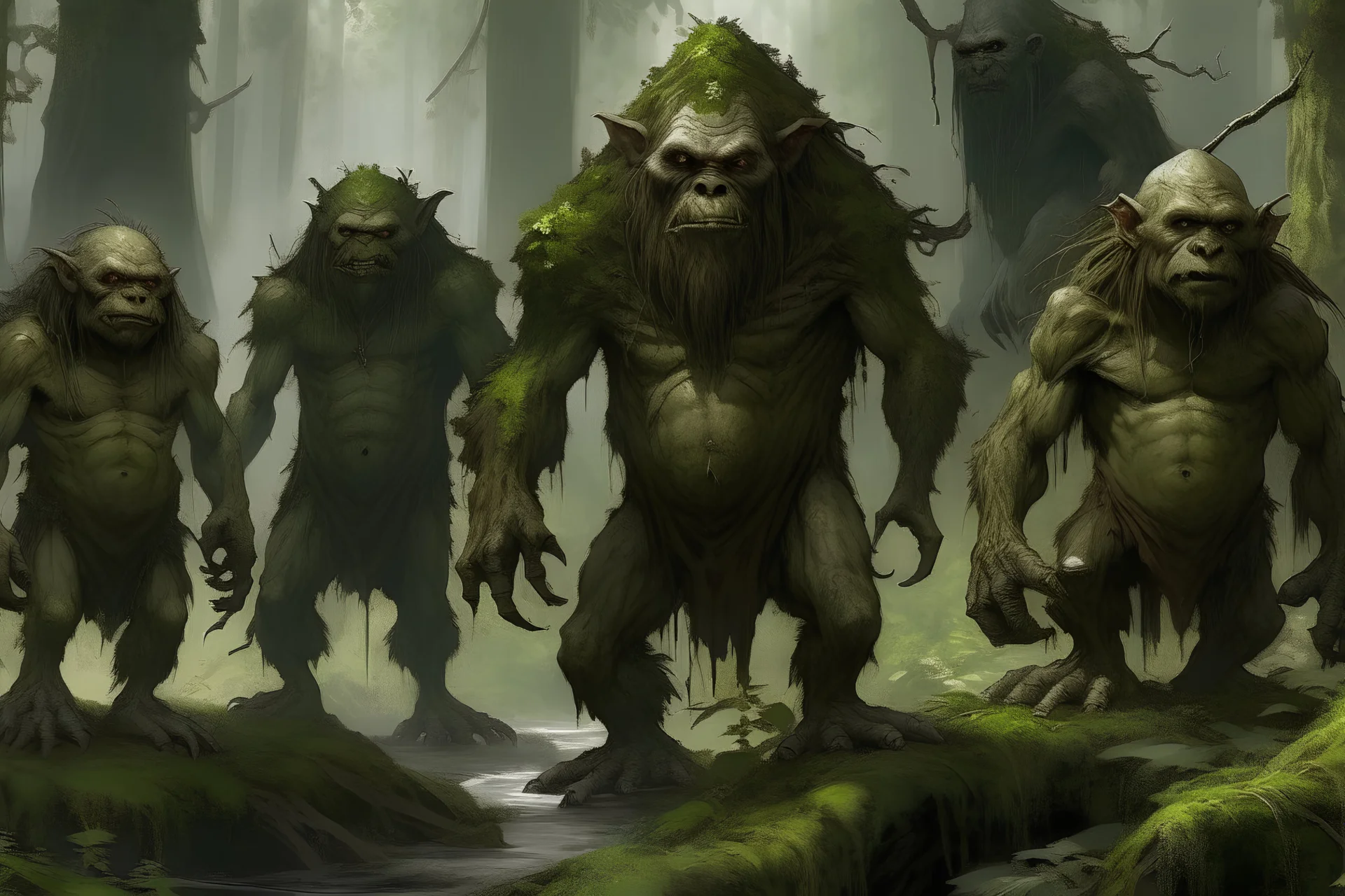group of forest trolls