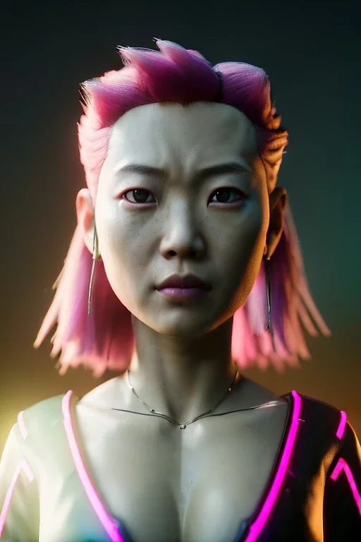 portrait, Asian cyborg woman, samurai warrior :: symmetry photography, cyberpunk style, pink hair, black samurai army, katana, japanese traditional ornaments, pink, white, black, glow eyes, cinematic, Ultra realistic, dark scene, soft color, highly detailed, unreal engine 5, RTX, ultra detail, 3d, finely drawn, high definition.