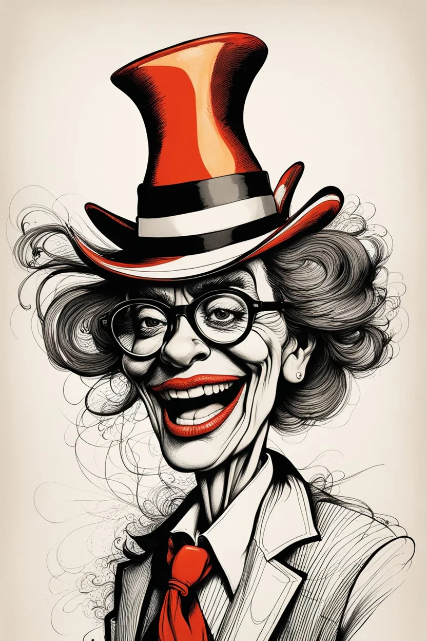 create a stuck up , prissy, female singer with highly detailed and refined facial features, raggedly clothed in the caricature cartoon style of Gerald Scarfe and Ralph Steadman, precisely drawn, boldly inked, vividly colored, 4k