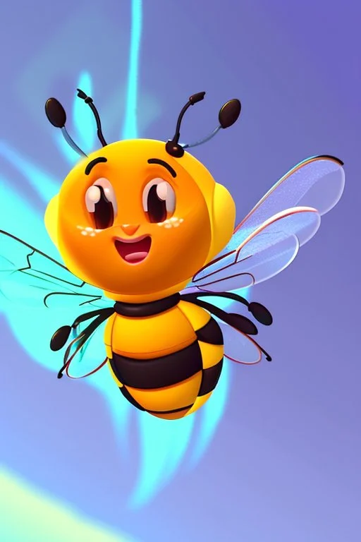 Cute bee as pfp animation style