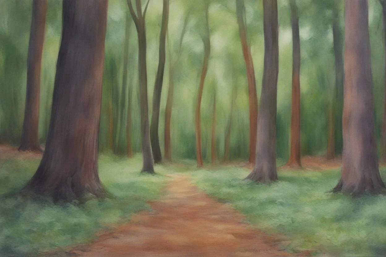 photo realism sherwood forest uk water colour