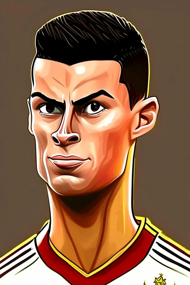 Cristiano Ronaldo Portuguese soccer player cartoon 2d