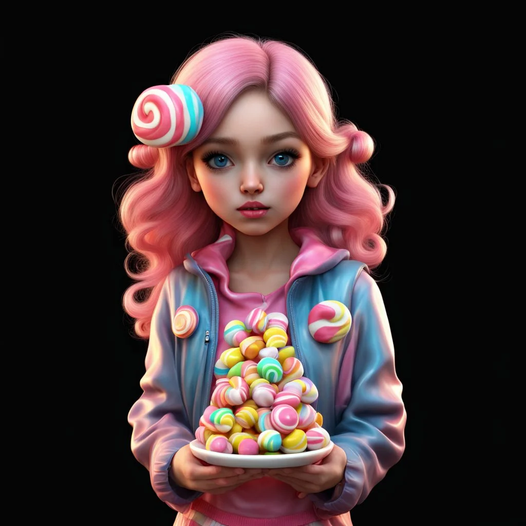 candy girl teenager, 3d,