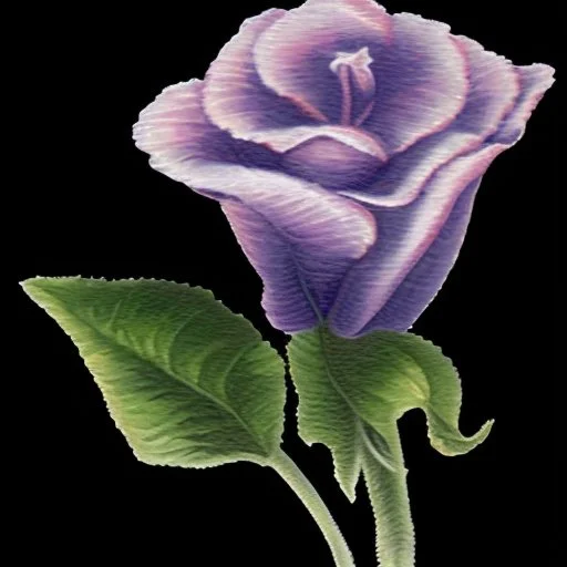 purple flower, greeting card illustration