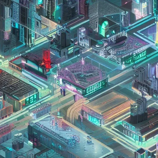 cyborg future city