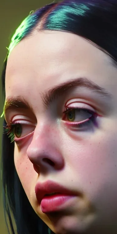 Billie Eilish, booty, photorealistic, 8k