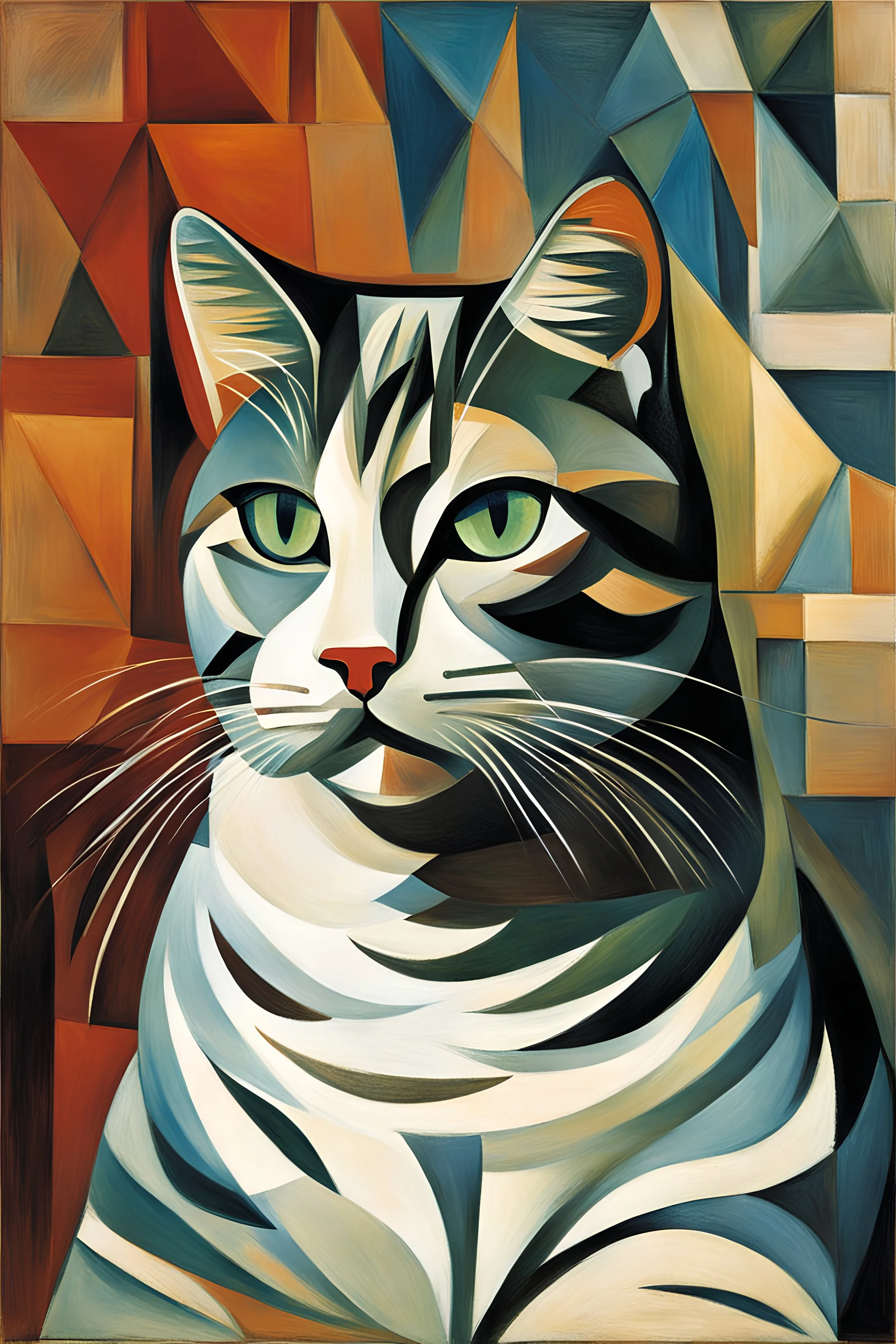 Partret of a cat calicó by Picasso