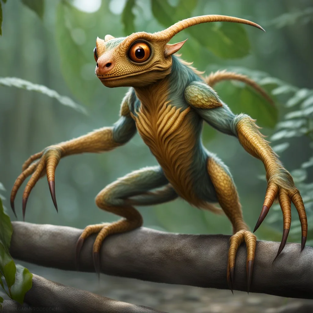 Narrow-eyed Samurái mutant anthropomorphic