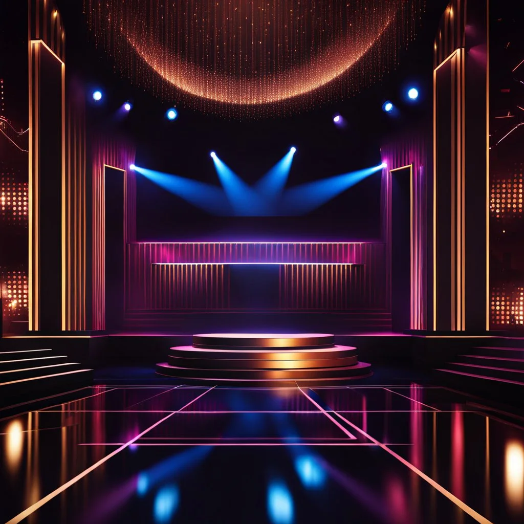 a luxury night club dance stage