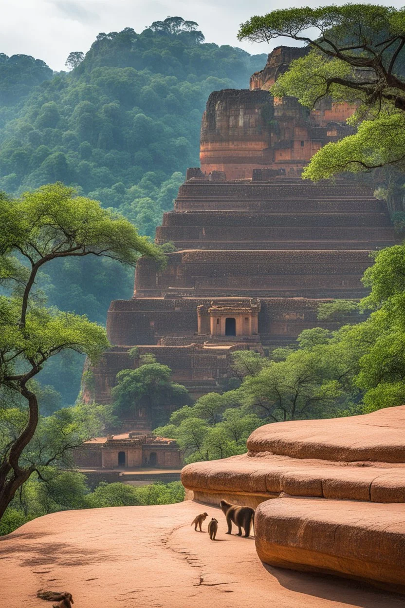 SNIFFIN’ GLUE magazine high res photo cover by Iwan Baan: special on The ancient rock fortress of Sigiriya; guest stars : the wild monkeys and their bananas