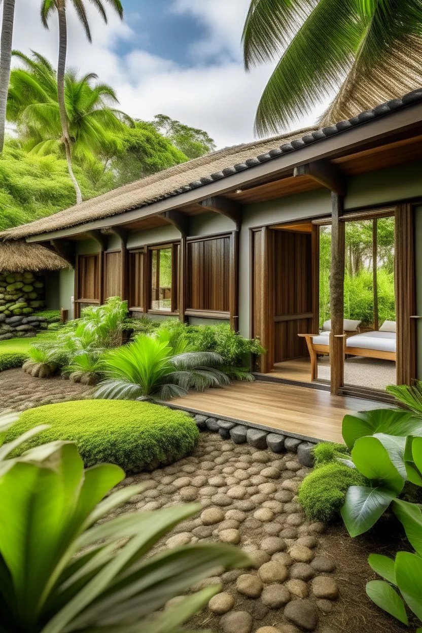 luxury eco resort hawaii outside view bungalow