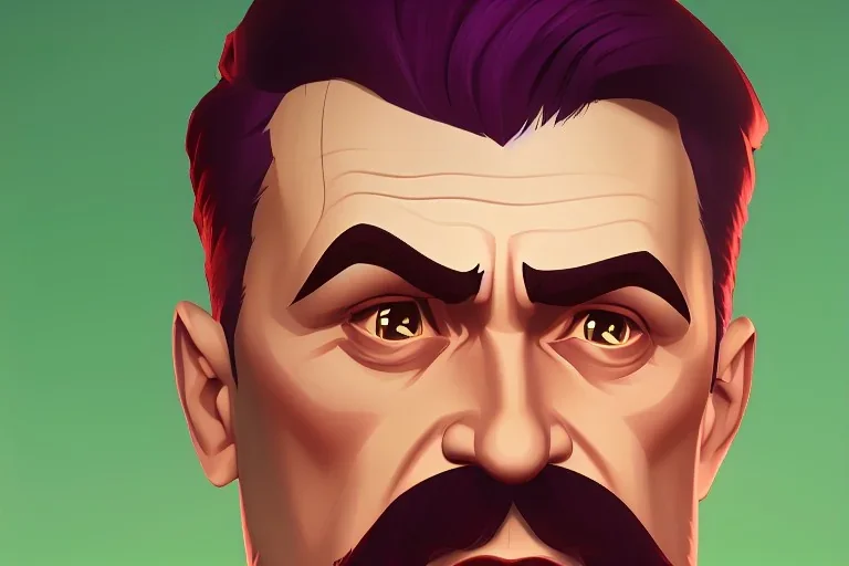 Portrait of Joseph Stalin by Jake Bartok