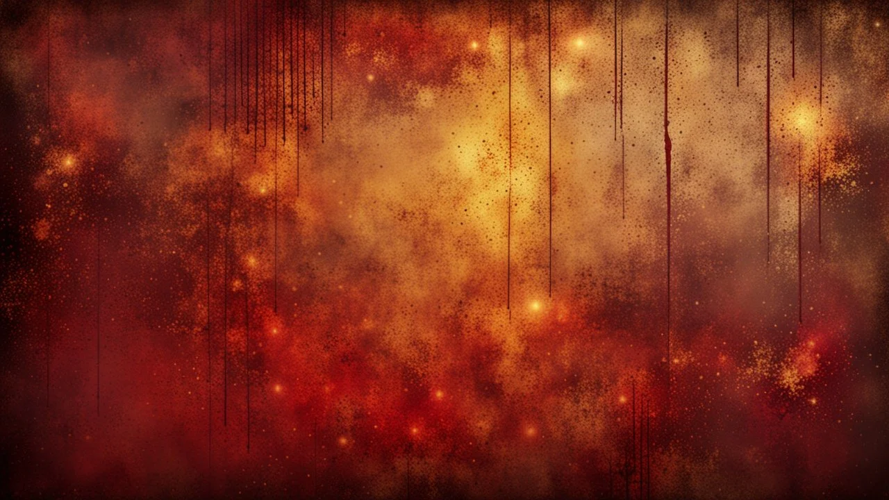 Hyper Realistic Brown, Red & Maroon Grungy-Texture With Glowing-Golden Embers on Grungy Retro-Groovy-Background.