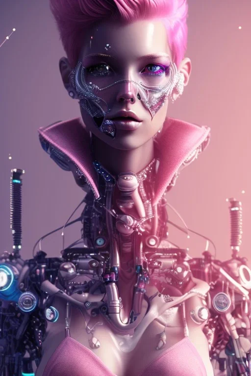 cyborg, pink hair, sexy, perfekt, real, dream