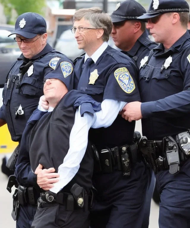 Bill gates being arrested by police