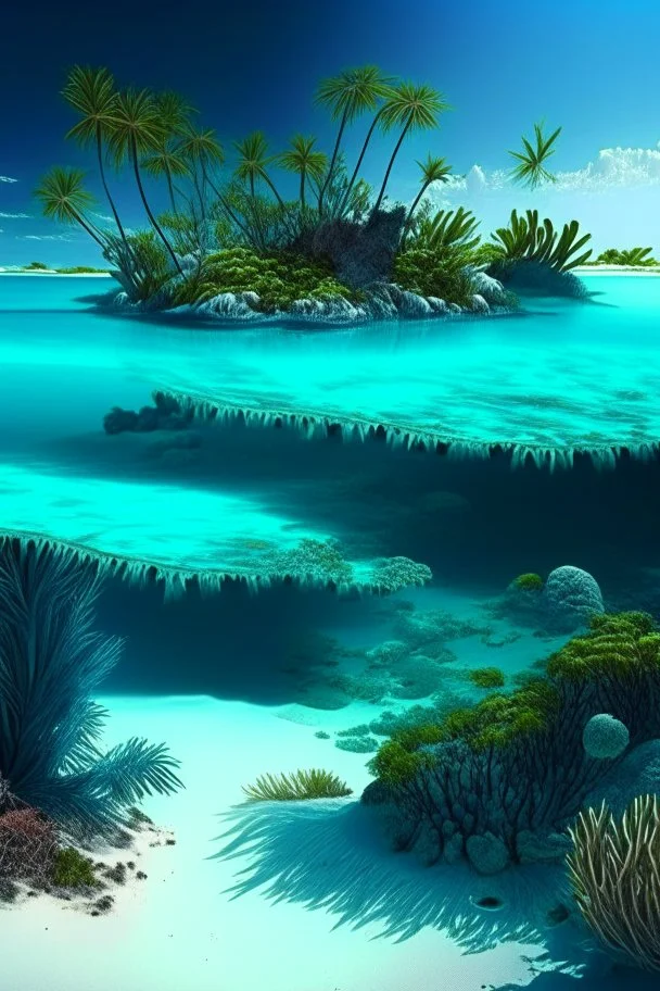 Show The bahamas but in a marine biome