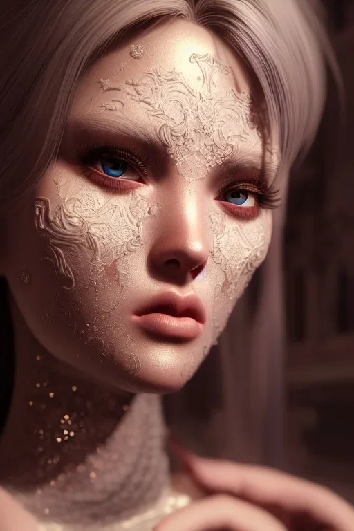 portrait of samantha prince set in ice cold, cinematic lighting, photorealistic, ornate, intricate, realistic, detailed, volumetric light and shadow, hyper HD, octane render, unreal engine 5 insanely detailed and intricate, hypermaximalist, elegant, ornate, hyper-realistic, super detailed --v 4