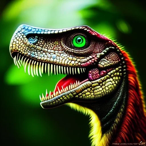 ultra detailed fullbody portrait of JURASSIC PARK VELOCIRAPTOR, extremely detailed digital painting, intrincate, extremely detailed face,crystal clear Big Glowing eyes, mystical colors , perfectly centered image, perfect composition, rim light,extremely sharp detail, finely tuned detail, beautiful lighting, 8k, stunning scene, raytracing, in the style of robert e howard and pablo oliveira and Ken Kelley and Ohrai Noriyoshi and Simon Bisley