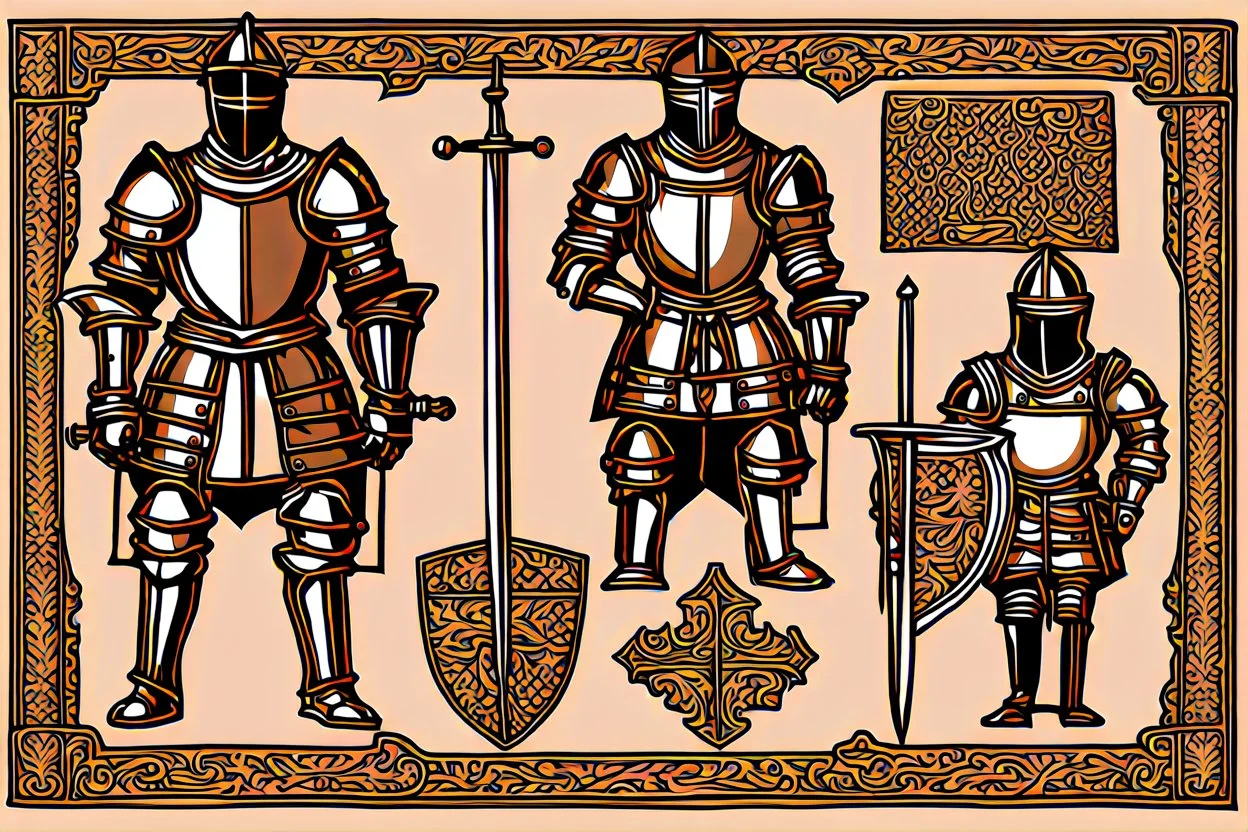 england medieval armour pattern design