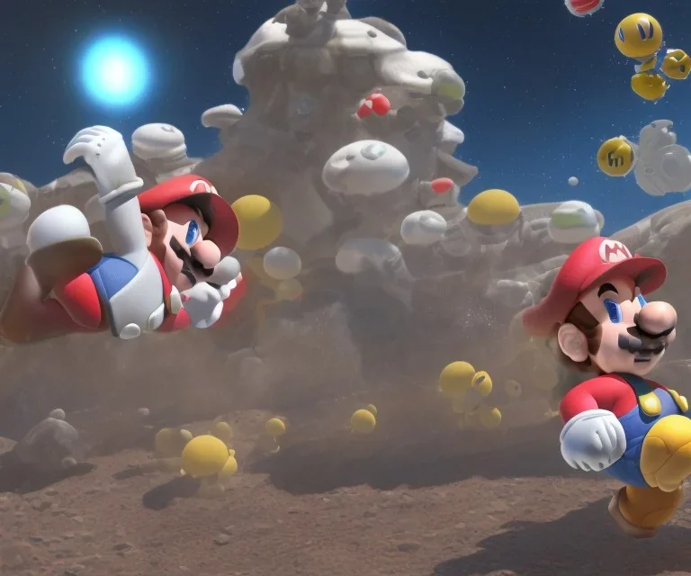 super mario in spacesuit