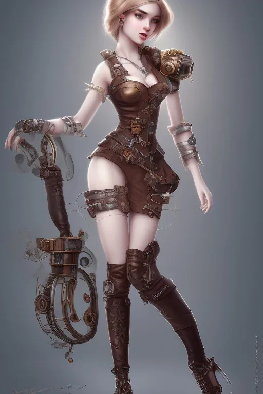 cute steampunk girl body