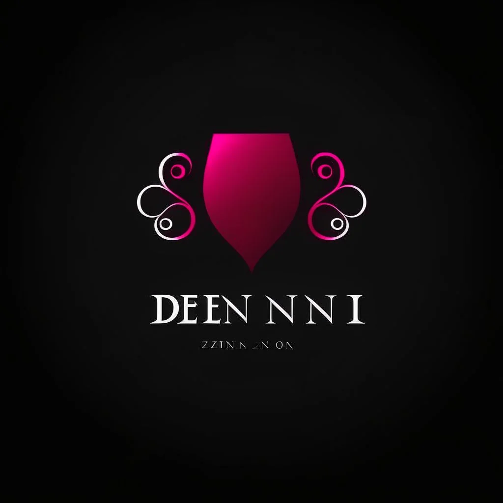 Create a logo called Deniz Boutique DARK PINK