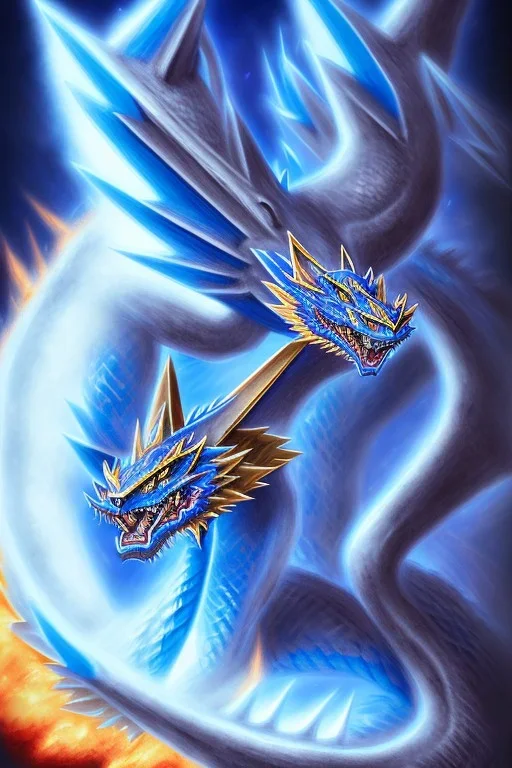 A Blue eyes withe dragon of yu gi oh,