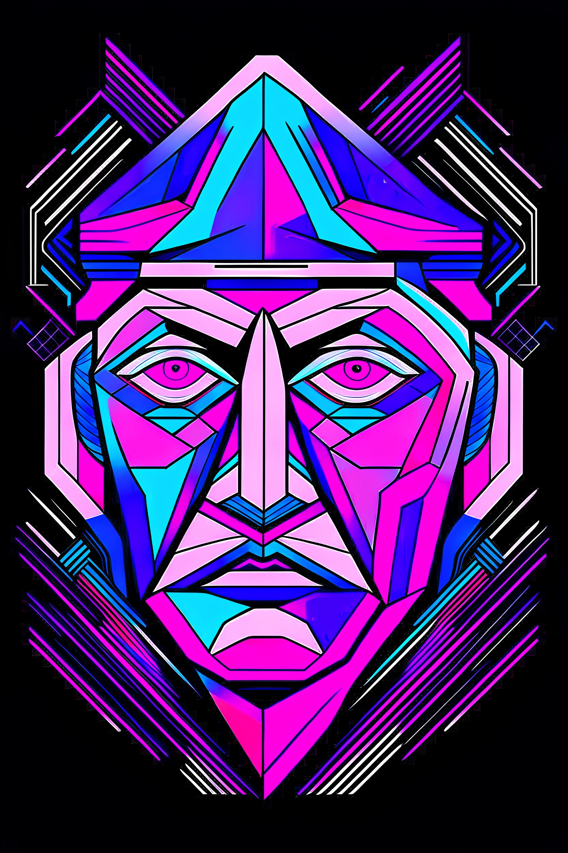 /imagine prompt: Paternal::2 Cubism, paternalism, monochromatic, wisdom, legacy, synthwave:: t-shirt vector, center composition graphic design, plain background::2 mockup::-2 --upbeta --ar 1:1