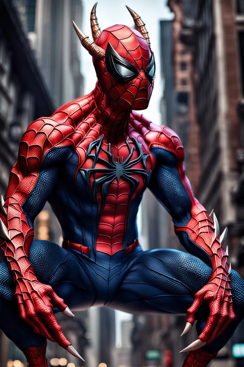 Fhoto full body, reality, Raw, warior dragon as spiderman, digital art, intricate details, powerful composition, captivating, , trending on artstation, sharp focus, studio photo, intricate details, highly detailed, by addie_digi