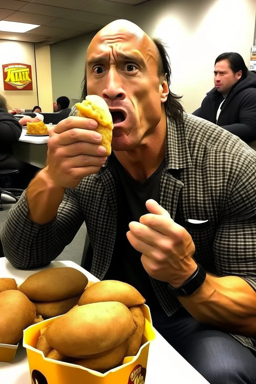 The rock eating chicken nuggets