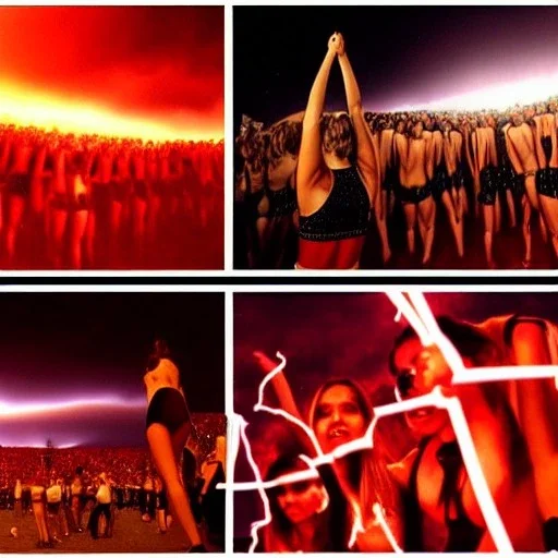 poor girls, body, beautiful, inquisition, spain, night, multiple frames, flears, crowd cheering, strange prospective, thunderstorm, high definition, cinematic