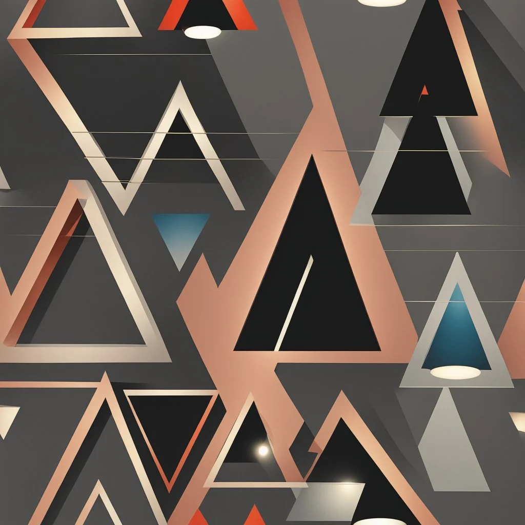 Lighting design, triangles, modern