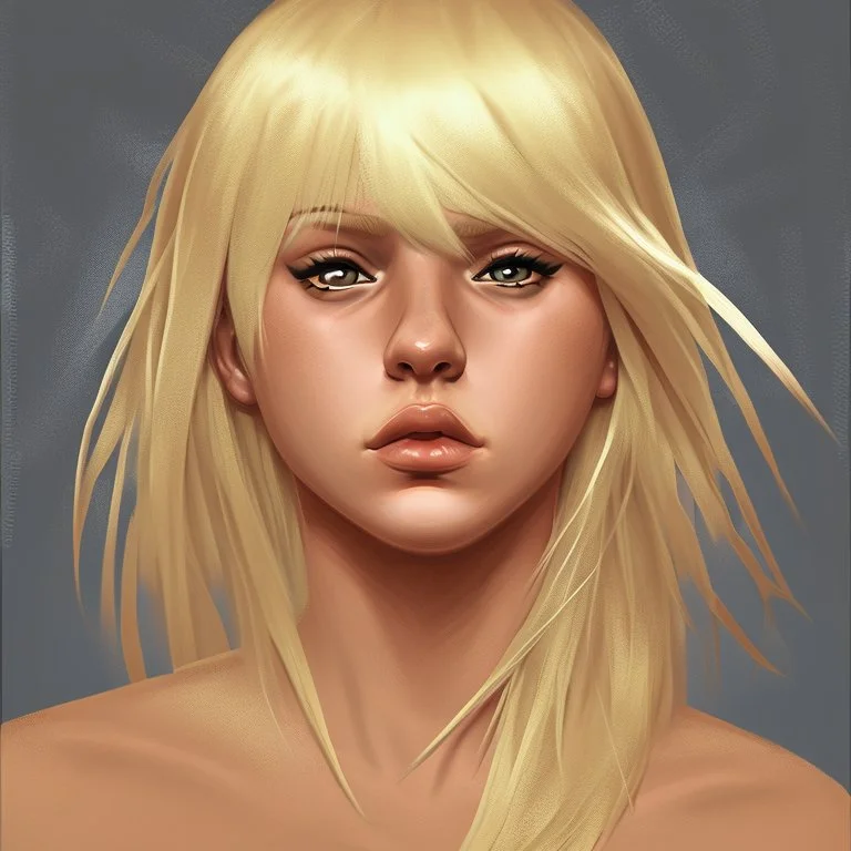 Portrait of blonde warrior