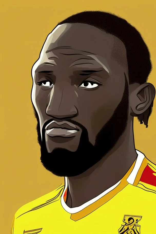 Romelu Lukaku Belgian football player cartoon 2d