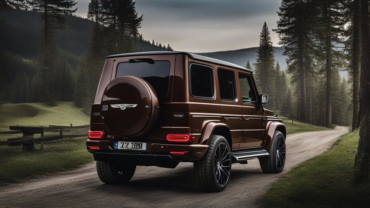 Bentley and G-class merged ,rear view, desktop wallpaper, 4K, Cinematic