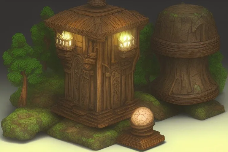 wooded stone lantern path