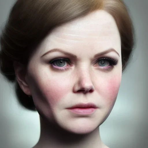 A merge of ginnifer goodwin and nicole kidman and amy adams and emily watson, one face, drawing, portrait, steampunk, detailed, 8K