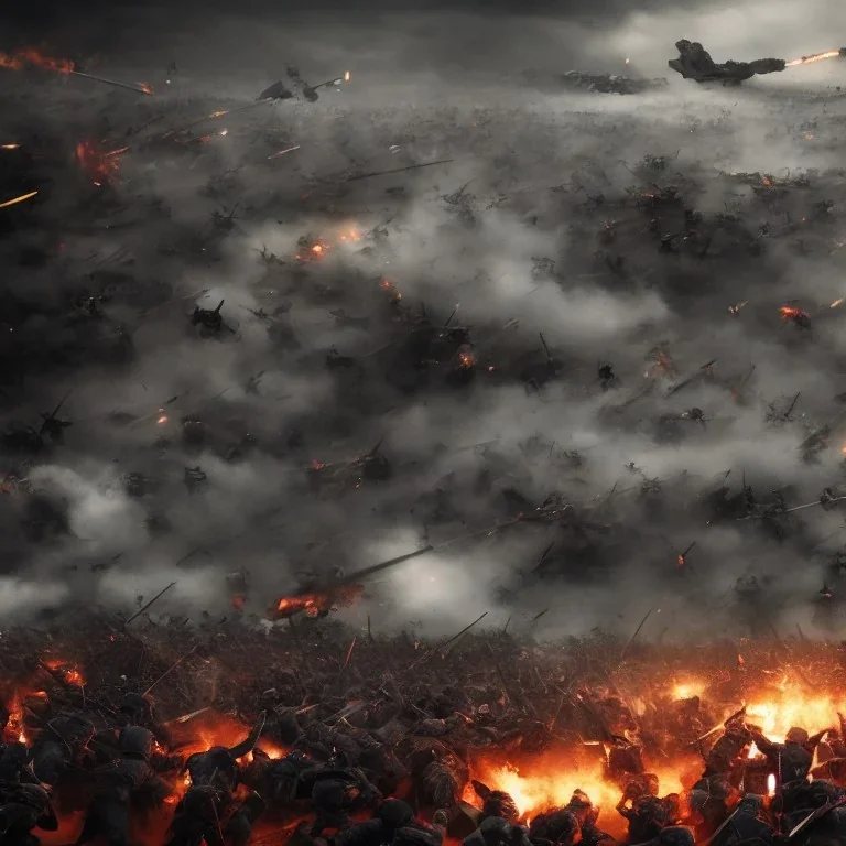 huge battle scene 8k