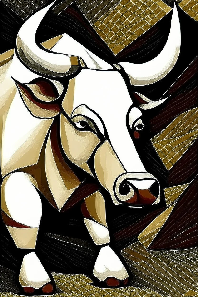 picasso schilderrij een stier abstract brown zoom out