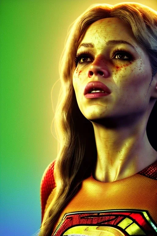 portrait, sweet Shakira, make-up, angry, coca-cola drinking, Realistic image, retro pop, 60s, supergirl, tights minimal dress, sweat, Color background, photo studio, concept art, smooth, unreal engine 5, god lights, ray tracing, RTX, lumen lighting, ultra detail, volumetric lighting, 3d, finely drawn, high definition, 4k.