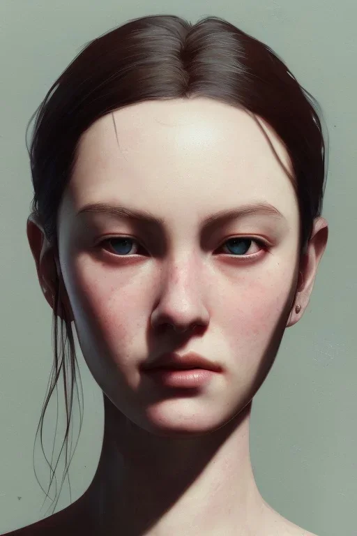 a female portrait, upclose, clear, majestic, flow, illustration, concept art, by Greg Rutkowski, Sung Choi, Mitchell Mohrhauser, Maciej Kuciara, Johnson Ting, WLOP