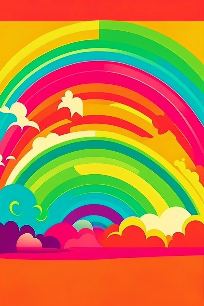 poster for a festival vector rainbow