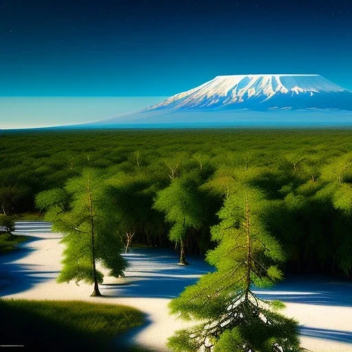 Kilimanjaro, Tanzania,aerial view,extremely detailed digital painting, high resolution,8k, realistic, beautiful, volumetric lighting, mystical colors ,perfectly centered image, perfect composition, rim light, beautiful lighting,masterpiece, stunning scene, raytracing, anatomically correct, in the style Van Gogh and robert e howard and Ken Kelley and Ohrai Noriyoshi and Simon Bisley and tomzj1.